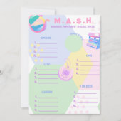 90's Bachelorette Party MASH Sjabloon Kaart (Voorkant)