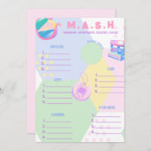 90's Bachelorette Party MASH Sjabloon Kaart (Voorkant / Achterkant)