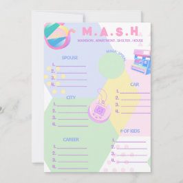 90's Bachelorette Party MASH Sjabloon Kaart