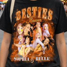 90s Beste Vrienden Fotocollage Retro Rap Bootleg T-shirt