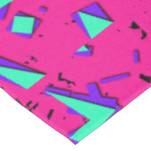 90s Blauwgroen en Roze Abstract Geometrisch Patroo Tafelkleed (Gekanteld)