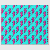 90s Bliksemschicht Inpakpapier Blauw en Roze (Vlak)