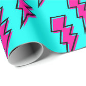 90s Bliksemschicht Inpakpapier Blauw en Roze (Rol Hoek)
