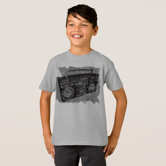 90'S BOOM BOX COOL RETRO T-SHIRT (Voorkant volledig)