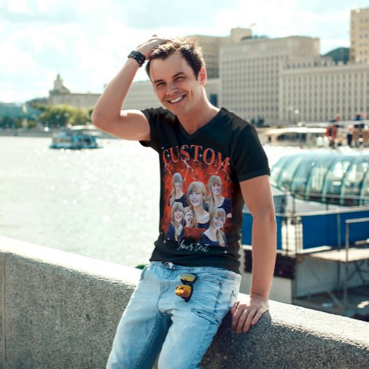 90's bootleg rap t-shirt aangepaste foto T-Shirt