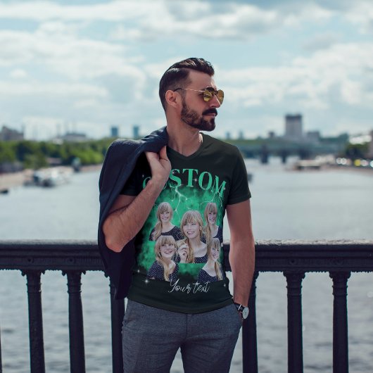 90's bootleg rap t-shirt aangepaste foto T-Shirt