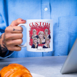 90's bootleg rap t-shirt met aangepaste foto koffiemok