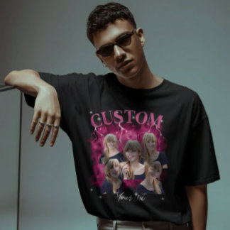 90's bootleg rap T-shirt met eigen foto T-Shirt