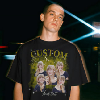 90's bootleg rap T-shirt met eigen foto T-Shirt