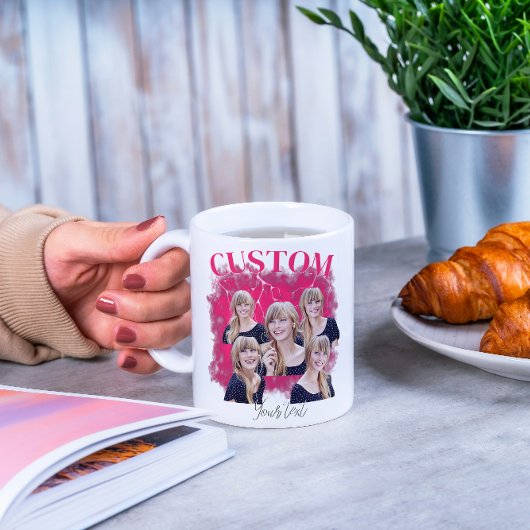 90's bootleg rap tee custom photo koffiemok