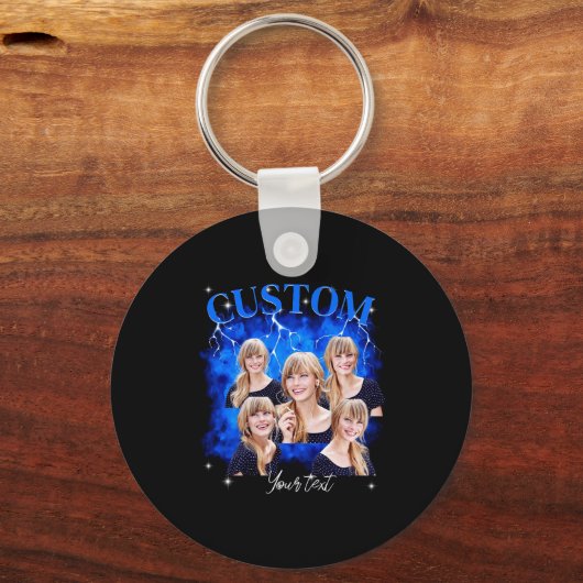 90s Bootleg Rap Tee Photo  Sleutelhanger (Voorkant)