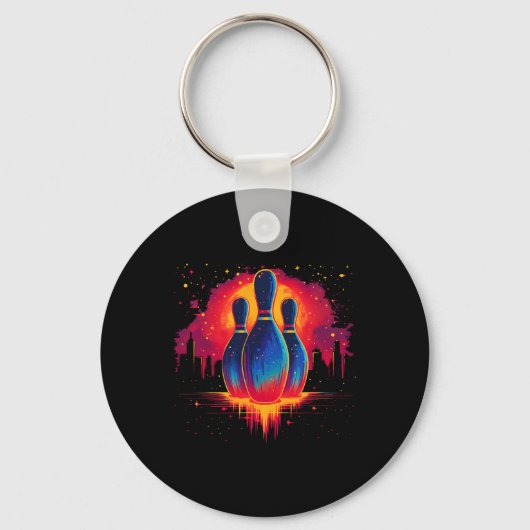 90s Bowling Pins Sleutelhanger (Voorkant)