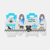 90's Boy Retro Hip Hop Baby shower Neon Blue Bedankdoosjes (Uitgevouwen)