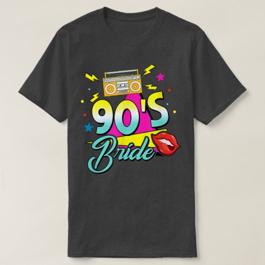 90's Bride & Bridesmaids 90s Theme Bachelorette Ma T-shirt (Design voorkant)