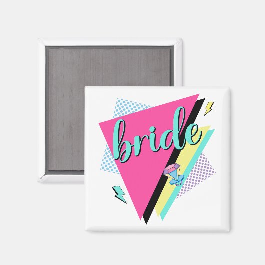 90s Bruid Bruidsmeisje Retro 90s Bachelorette Fees Magneet (Voorkant / Achterkant)