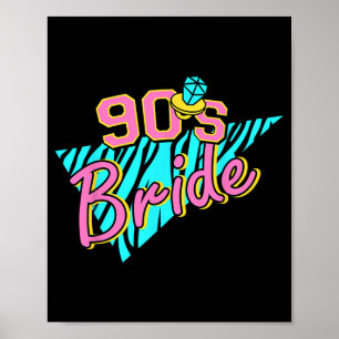 90s Bruid Bruidsmeisje Retro Bijpassende Bachelore Poster