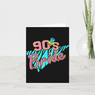 90s Bruid Bruidsmeisje Retro Matching Bachelorette Kaart