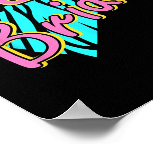 90s Bruid Bruidsmeisje Retro Matching Bachelorette Poster (Hoek)