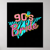 90s Bruid Bruidsmeisje Retro Matching Bachelorette Poster (Voorkant)