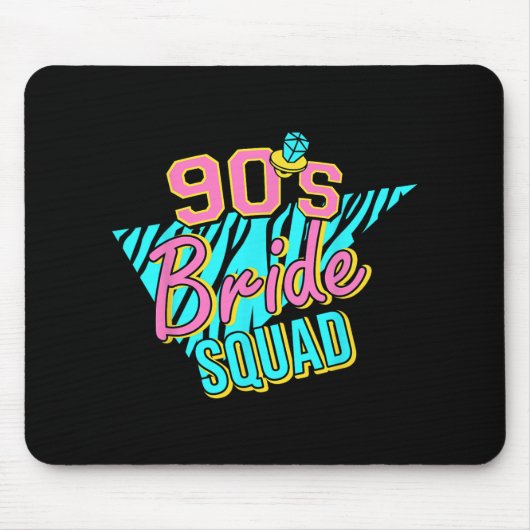 90s Bruids-squad Bruidsmeisje Retro Bijpassende Ba Muismat (Voorkant)