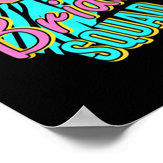 90s Bruidsploeg Bruidsmeisje Retro Matching Bachel Poster (Hoek)