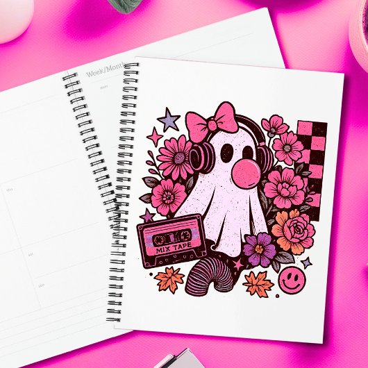 90s Bubblegum Esthetische Retro Ghost Girl Hallowe Planner