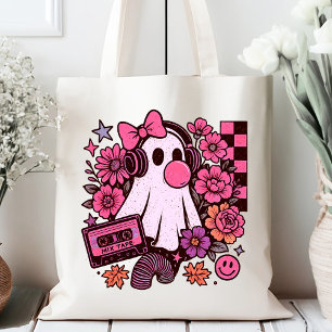 90s Bubblegum Esthetische Retro Ghost Girl Hallowe Tote Bag
