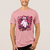 90s Bubblegum Esthetische Retro Ghost Girl Hallowe Tri-Blend Shirt (Voorkant)