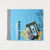 90's Cassette|Hip Hop Baby Shower Fotobackdrop Wandkleed (Voorkant (horizontaal))