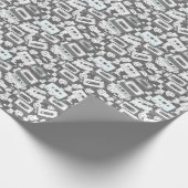 90s Cassette & Smiley inpakpapier - Monochrome (Hoek)