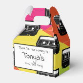 90's Cassette Tween Birthday Neon uit 1980 Bedankdoosjes (Voorkant Zijde)