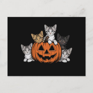 90s Cat Halloween Retro Spooky Seizoen Briefkaart
