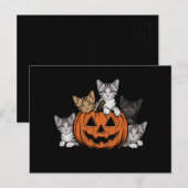  90s Cat Halloween Retro Spooky Seizoen Briefkaart (Voorkant / Achterkant)