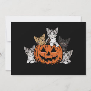  90s Cat Halloween Retro Spooky Seizoen Kaart
