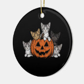 90s Cat Halloween Retro Spooky Seizoen Keramisch Ornament (Links)