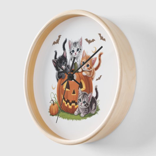 90s Cat Pumpkin Halloween Bloemen Spooky Seizoen (Hoek)