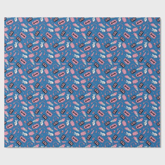 90s Comic Pattern Cadeaupapier (Vlak)