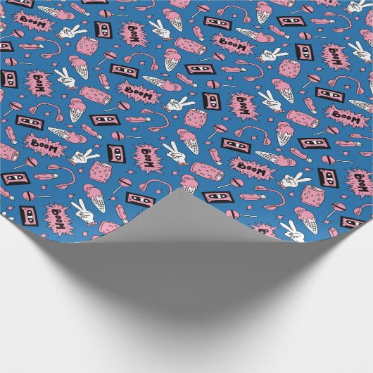 90s Comic Pattern Cadeaupapier (Hoek)