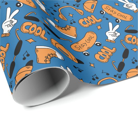 90s Comic Pattern Cadeaupapier (Rol Hoek)