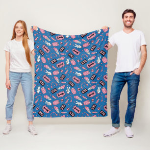 90s Comic Pattern Fleece Deken