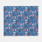 90s Comic Pattern Fleece Deken (Voorkant (Horizontaal))
