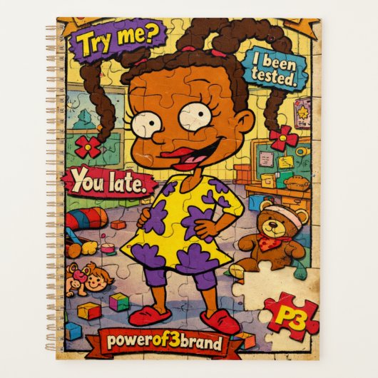 90s Comic Stijl Doelsteller Notebook Planner (Voorkant)