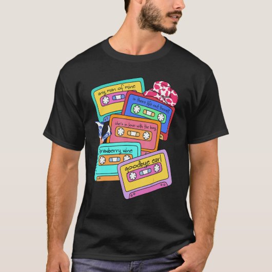 90s Country Cassette Tapes Retro Western Country C T-shirt (Voorkant)