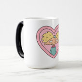 90s Crush Heart Locket — Cute Retro Boy Sticker Magische Mok (Voorkant links)