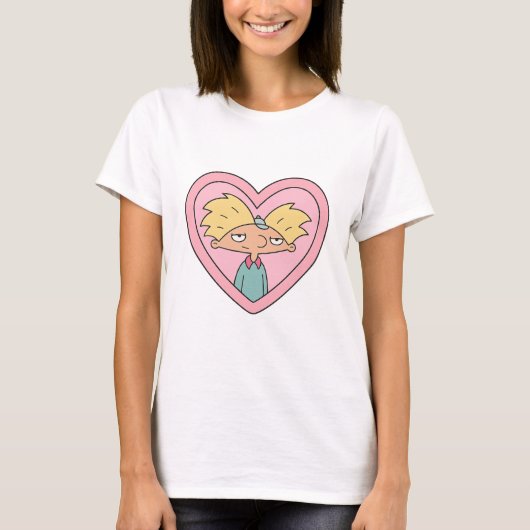 90s Crush Heart Locket — Cute Retro Boy Sticker T-shirt (Voorkant)