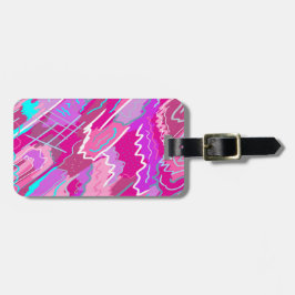 90s de Kunst van de Pop van Nostalgie in Magenta Bagagelabel