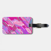 90s de Kunst van de Pop van Nostalgie in Magenta Bagagelabel (Achterkant horizontaal)