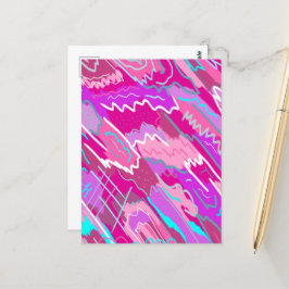 90s de Kunst van de Pop van Nostalgie in Magenta Briefkaart