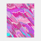 90s de Kunst van de Pop van Nostalgie in Magenta Fleece Deken (Voorkant)