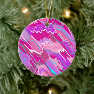 90s de Kunst van de Pop van Nostalgie in Magenta Keramisch Ornament